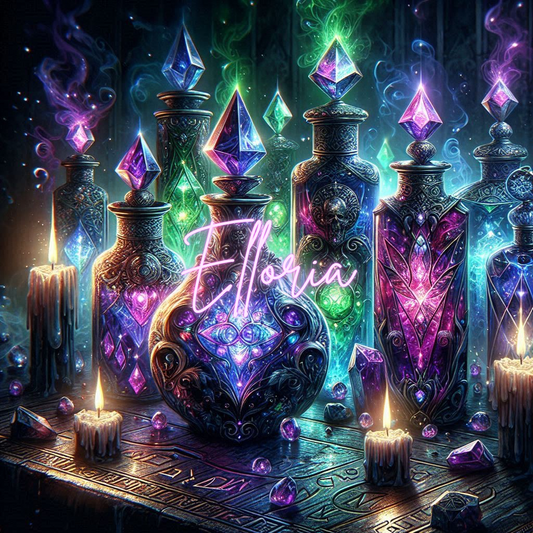 ✨ Fioles Magiques Étincelantes – Diamond Painting Fantasy Elloria ✨