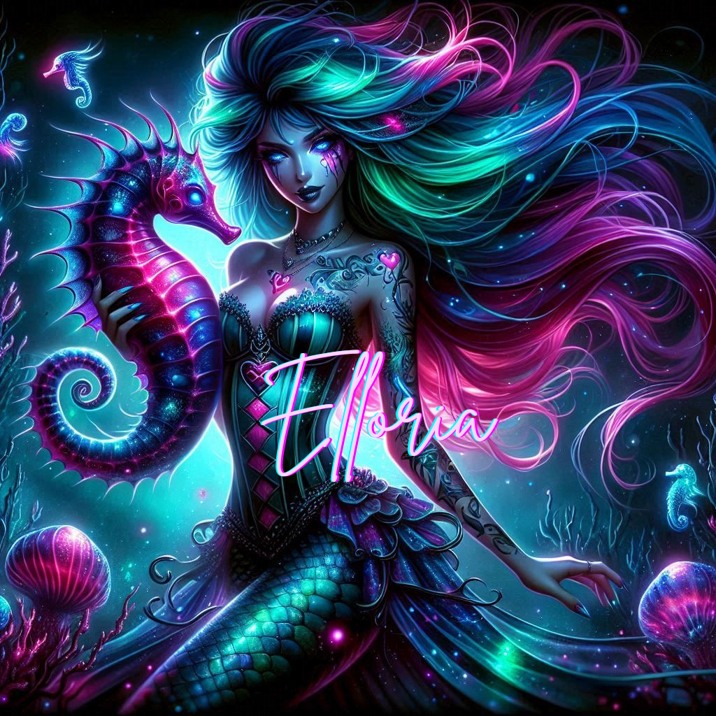 ✨ Sirène & Hippocampe Magique – Kit de Diamond Painting Fantasy Elloria ✨