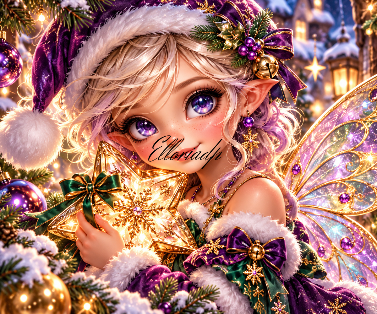 🌟 L’Étoile des Souhaits – Diamond Painting Fée de Noël | Elloria